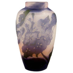 Gallé Nancy Vase Blossoms of Mallows Art Nouveau France Lorraine c. 1904 12