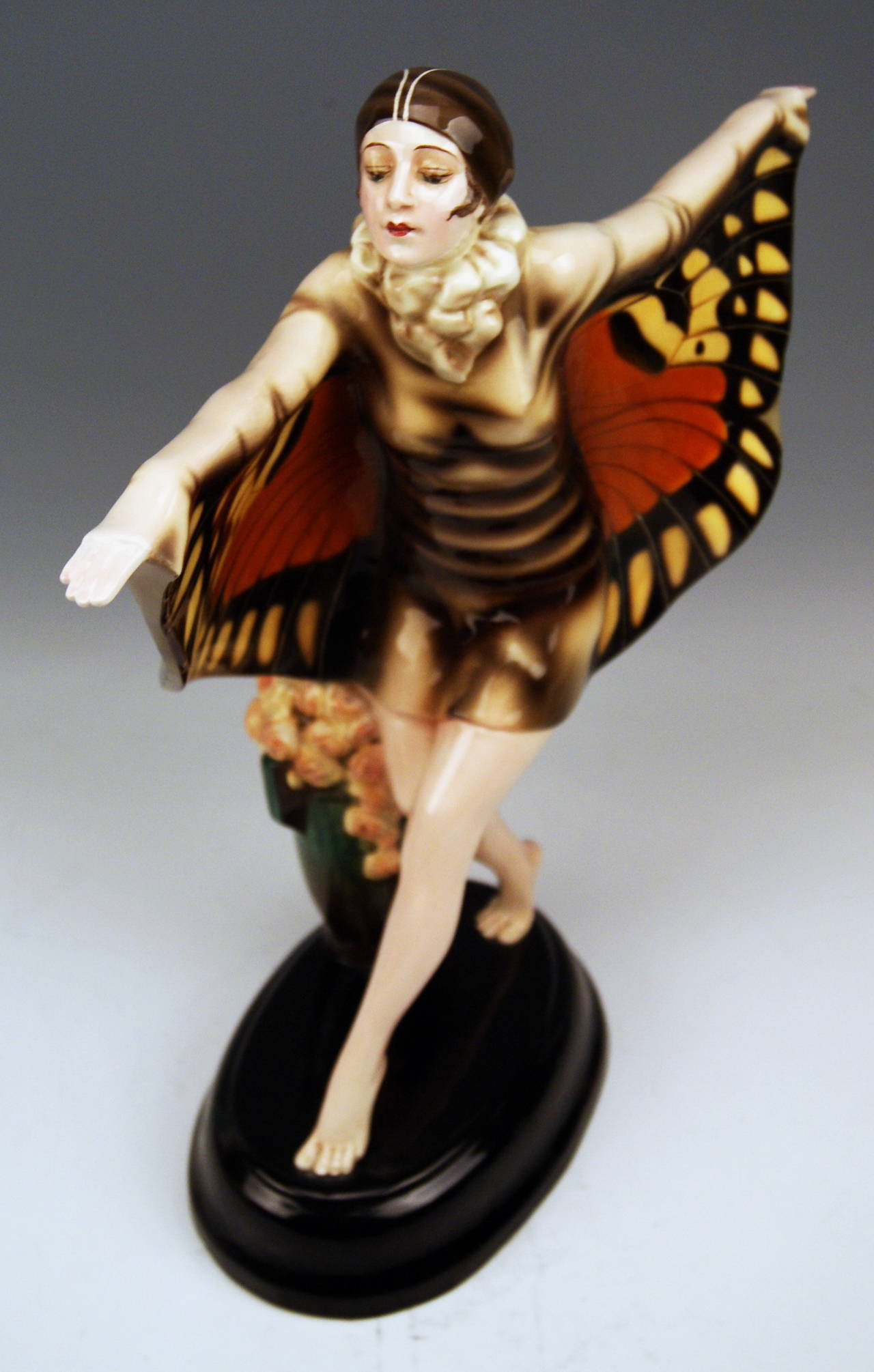Tall Goldscheider Figurine, the Captured Bird Josef Lorenzl, Model 5230 2