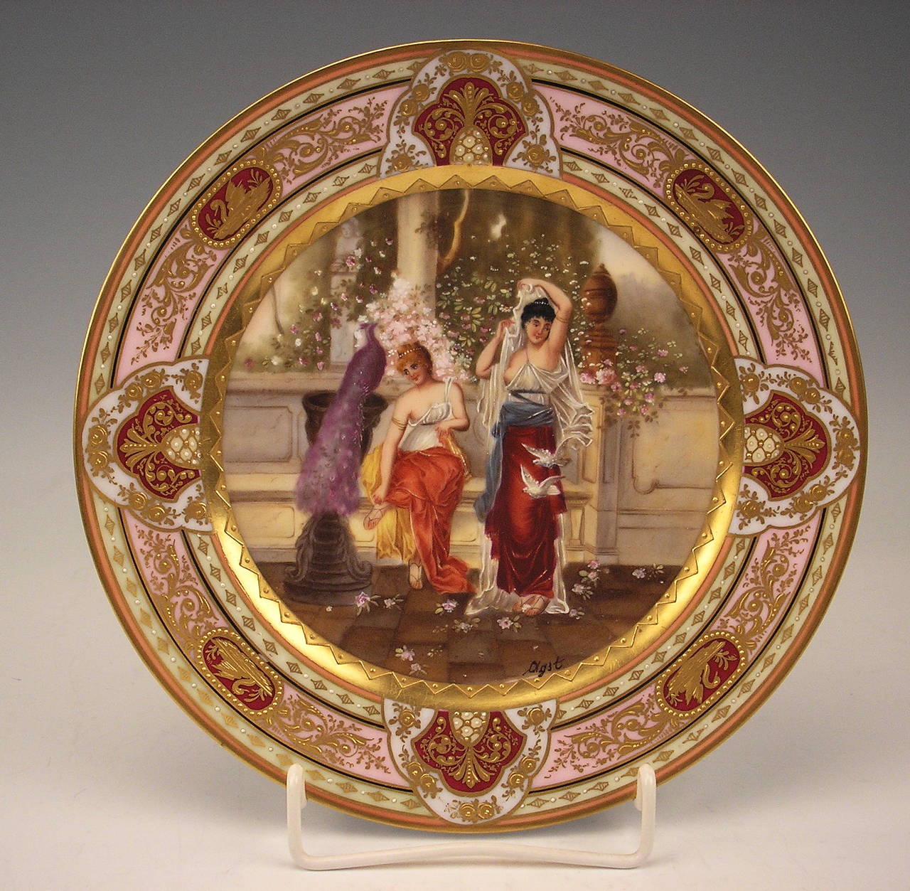 Plate Royal Vienna Porcelain Manufactory The Spring Vintage made c