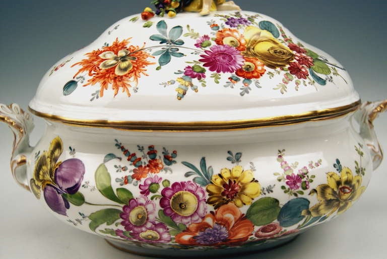 Victorian Meissen Lidded Soup Tureen for Collection 19th C.