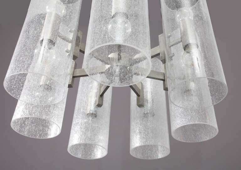 Mid-Century Modern Bubble Glass Hanginglamp Staff Leuchten For Sale