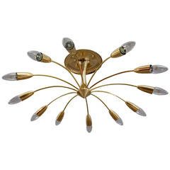 Ceiling Flush Mount "Sputnik" Designed J. T. Kalmar, Vienna, 1950