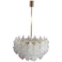 Huge Crystal Glass "Tulipan" Hanging Lamp by J.T. Kalmar, Austria 1960 Huge Crystal Glass "Tulipan" Hanging Lamp by J.T. Kalmar, Austria 1960