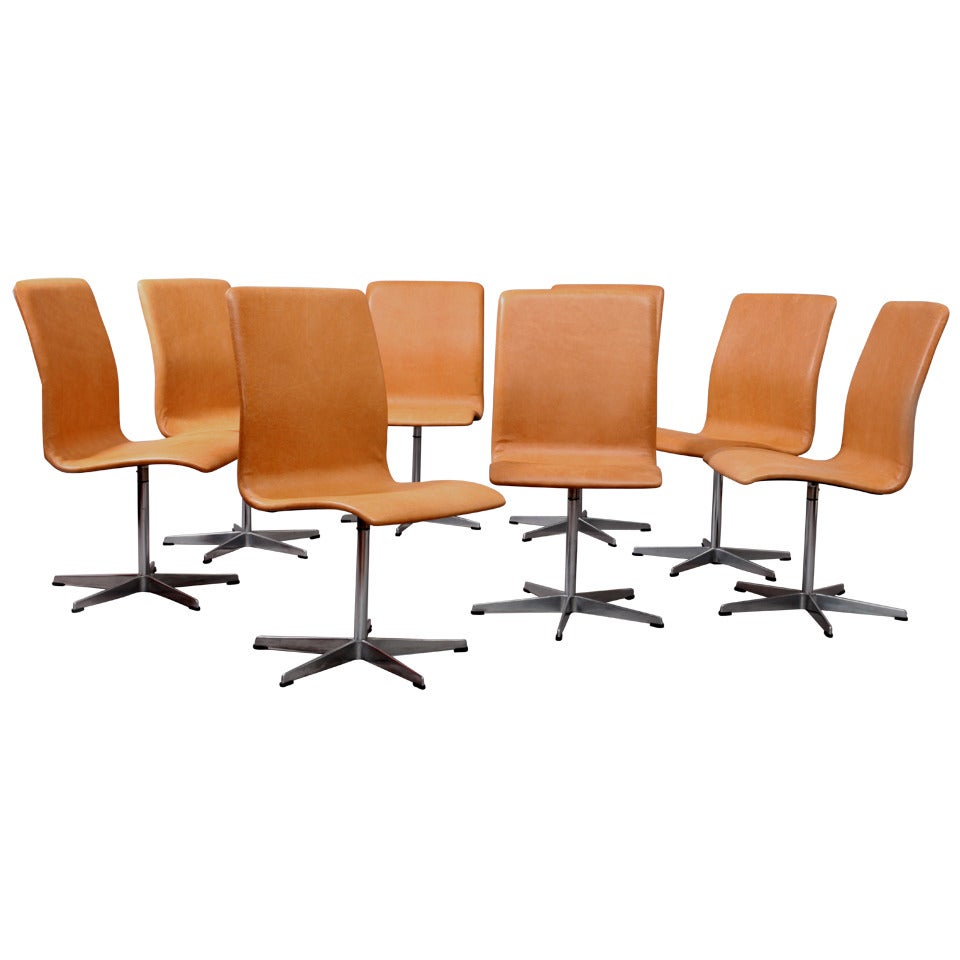 8 Dining Chairs "Oxford"- Designer Arne Jacobsen