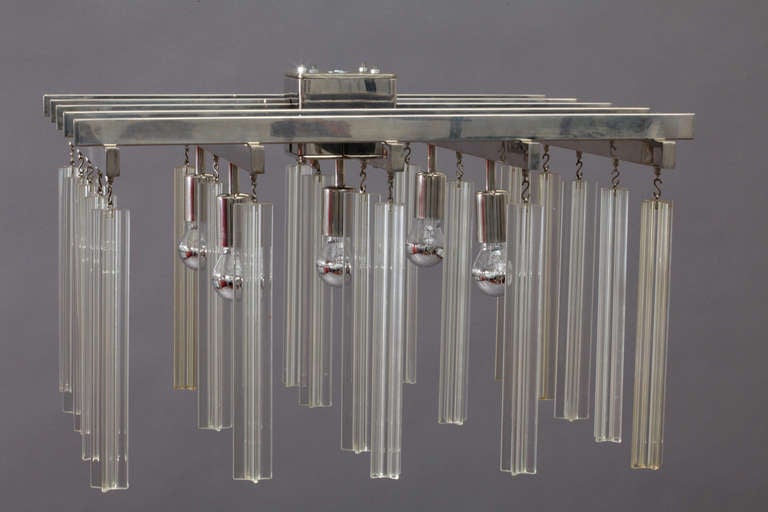 Four Amazing Crystal Glass Ceiling Lamps, Architect H.Thurnher, Austria, 1972 In Excellent Condition In Vienna, Vienna