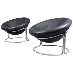 Pair of Rarely Ballchairs Designed by Harvey Guzzini, Italy, 1970