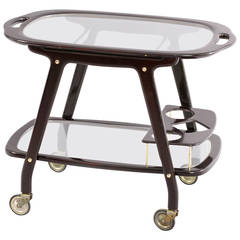 Italian Bar Cart Designed by Cesare Lacca with Serving Tray 8