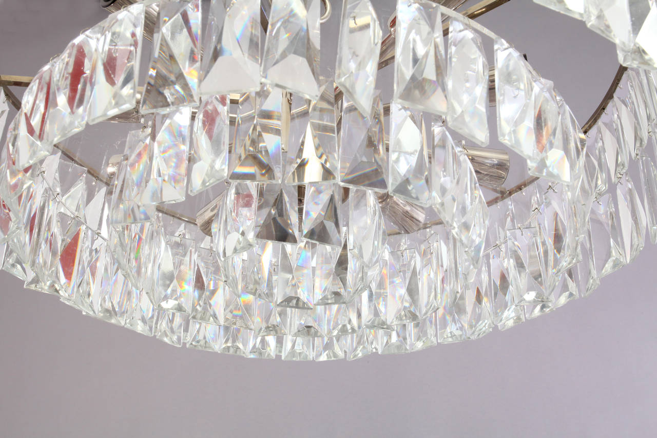 20th Century Stunning Chandelier with Large Crystals by Bakalowits & Sohne, Vienna, 1960s