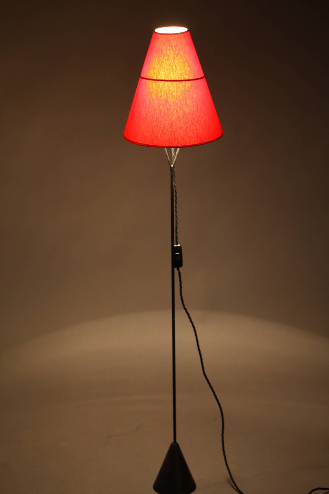 Lacquered Amazing Vice Versa Floor Lamp Designed by Carl Auböck, Vienna, 1950