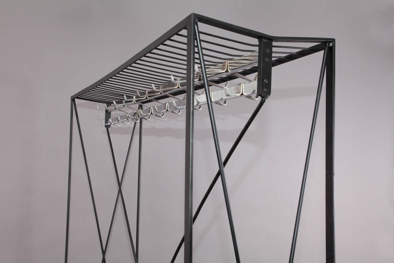 Minimalist Flat Iron Wardrobe Designed by Roland Rainer, Vienna, 1956