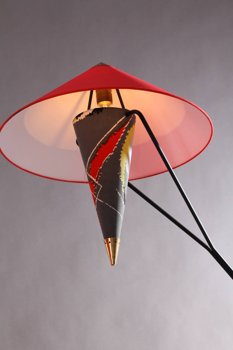 Mid-20th Century Very Rare French Balance Floor Lamp Designed by Pierre Guariche, Paris 1950