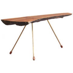 Vintage Very Rare Tree Trunk Table with Unsrcewed Legs by Carl Auböck, Vienna 1950