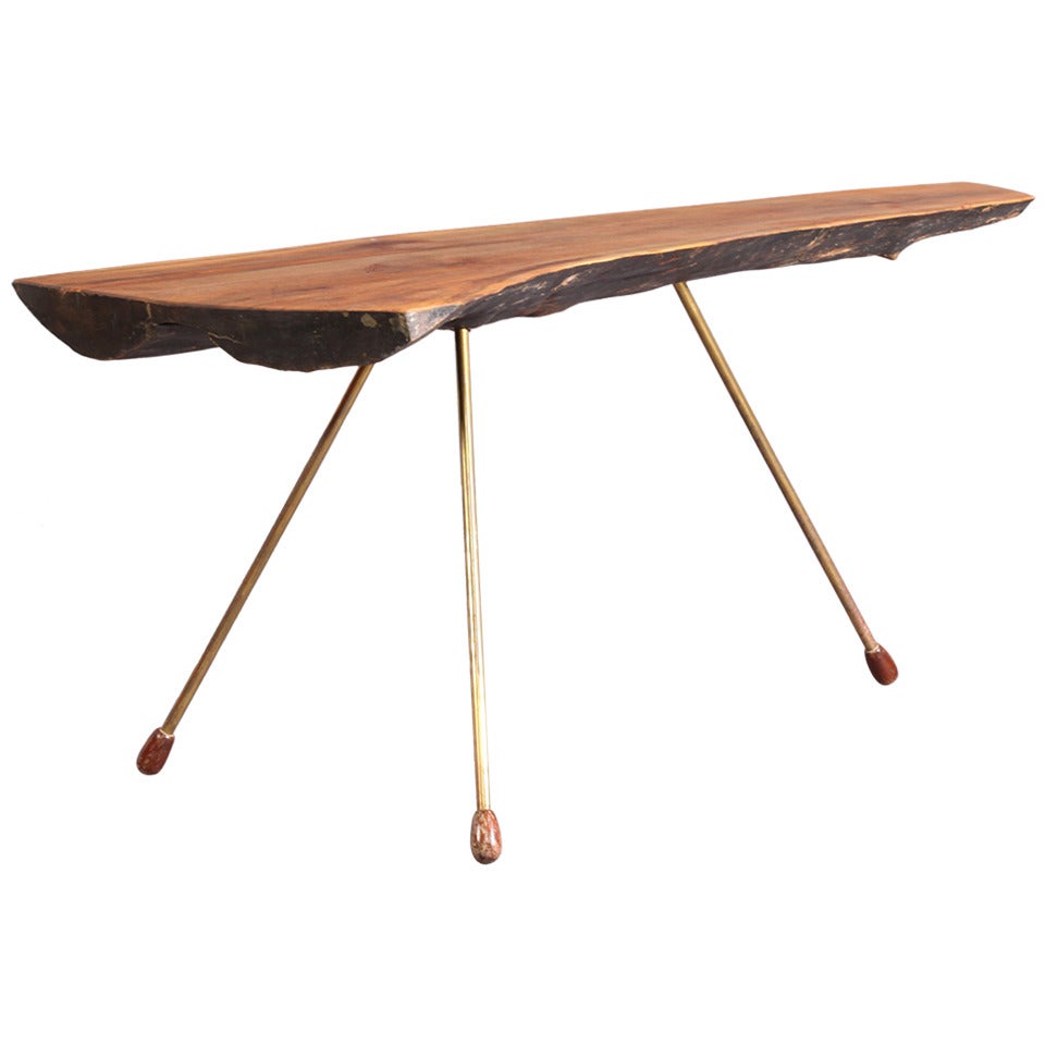 Very Rare Tree Trunk Table with Unsrcewed Legs by Carl Auböck, Vienna 1950