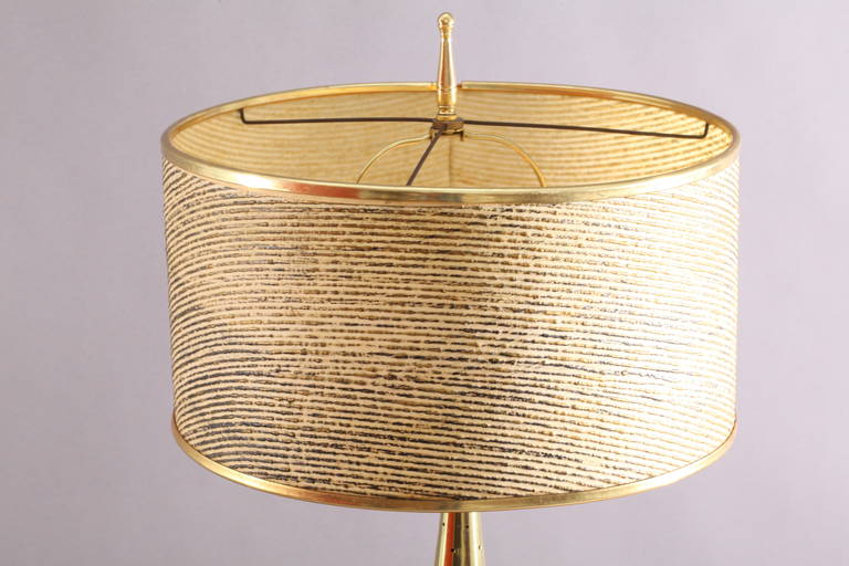 Mid-20th Century Charming Table Lamp with Brass Legs, 1950s