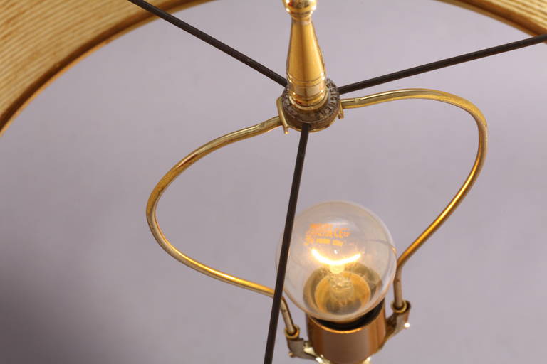 Charming Table Lamp with Brass Legs, 1950s In Excellent Condition In Vienna, Vienna