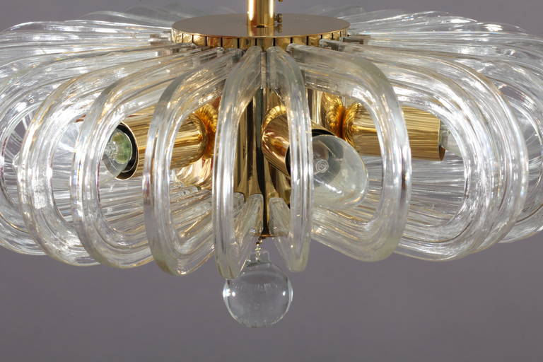 Mid-20th Century Crystal Glass Chandelier Modernist Bakalowits, Vienna, 1960