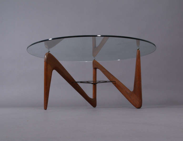 Mid-20th Century Triangle Coffee Table by Louis Sognot