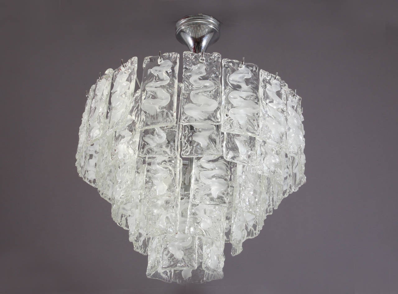Mid-20th Century Murano Glass Hanging Lamp, Italy, 1960 For Sale