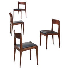 Four Chairs by Giò Ponti and Alberto Rosselli (Studio Ponti-Fornaroli-Rosselli), Italy c. 1959