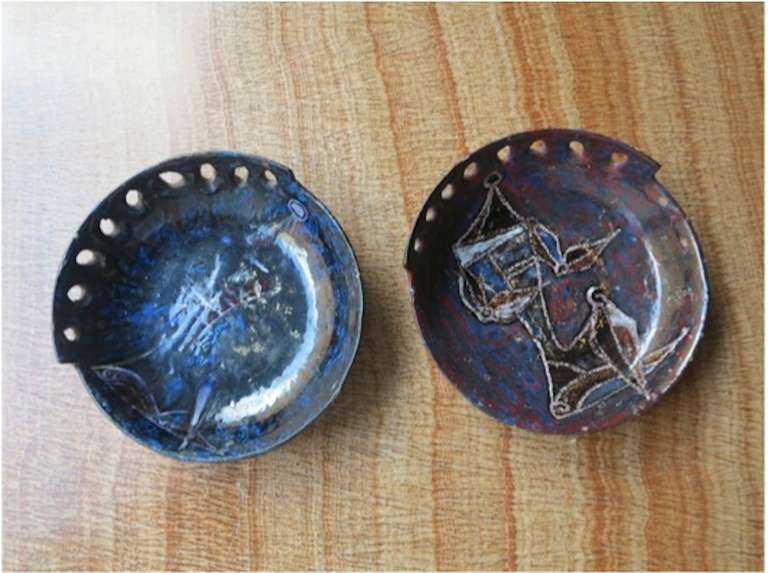 Two Ceramic Plates by Marcello Fantoni, Italy, 1970s