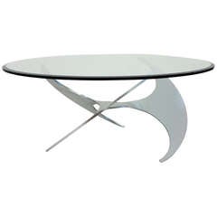Glass Table " Propeller " by Knut Hesterberg for Ronald Schmidt, 1964 - 1967