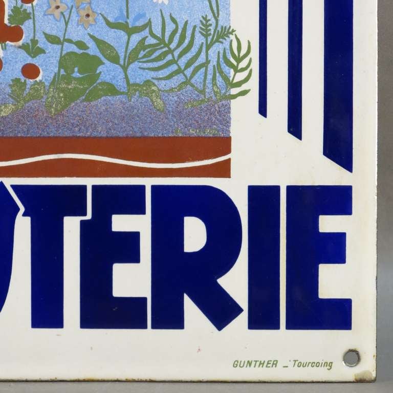 French Advertising Porcelain Sign 