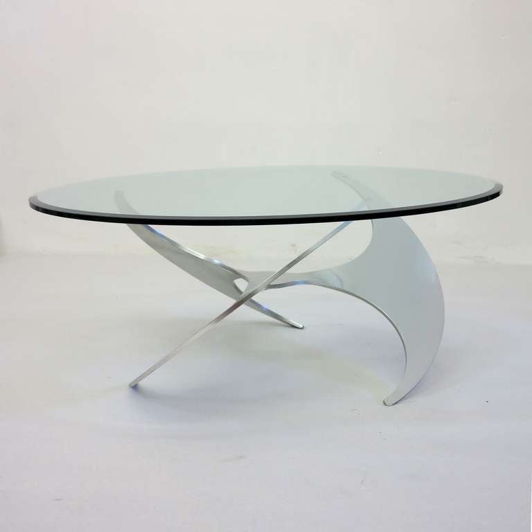 Glass Table " Propeller " by Knut Hesterberg for Ronald Schmidt, 1964 - 1967
