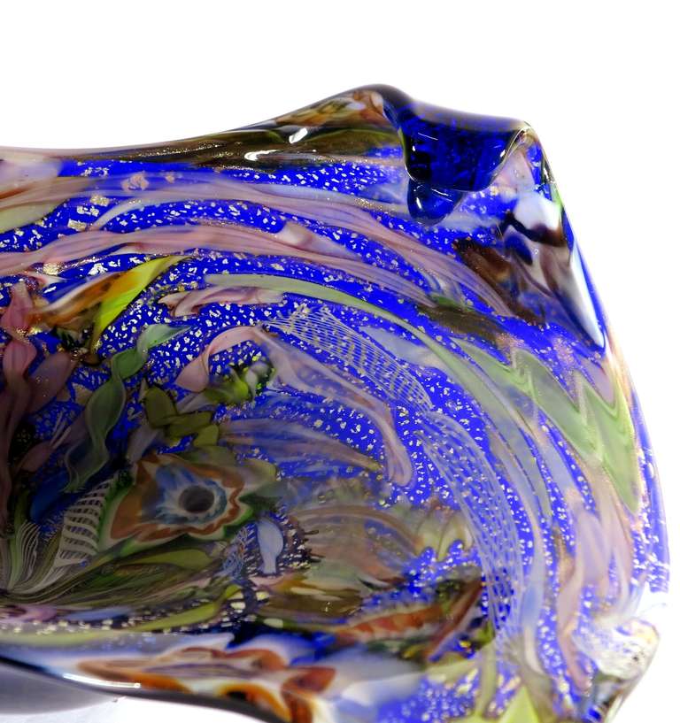 Big Glass Bowl, Murano Dino Martens - Fratelli Toso Tutti Frutti Italy, 1950 - 1955 For Sale 3