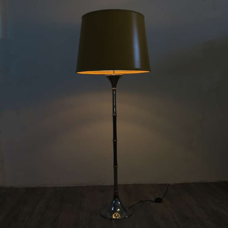 Seltener Ingo Maurer. Verchromte Stehlampe „Bamboo“ von „ML 1 F“ aus dem Jahr 1968 (Mitte des 20. Jahrhunderts) im Angebot