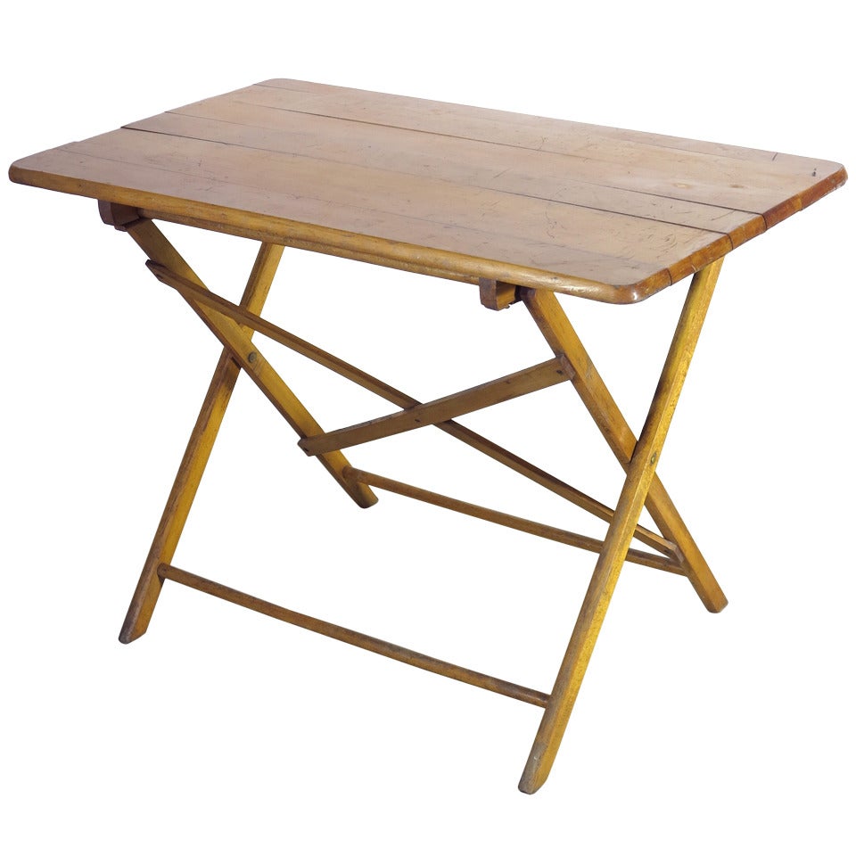 Industrial Wood Folding Table. Bauhaus Era, Germany 1930 - 1940 For Sale
