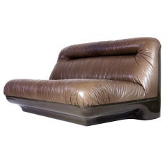 Vintage Rare Leather Sofa Designed by Gerd Lange, Limited at 500 Copies in 1970