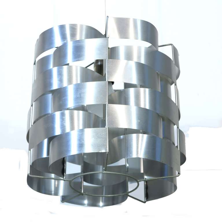 Aluminum Folded Chandelier by Max Sauze 1970 - 1975