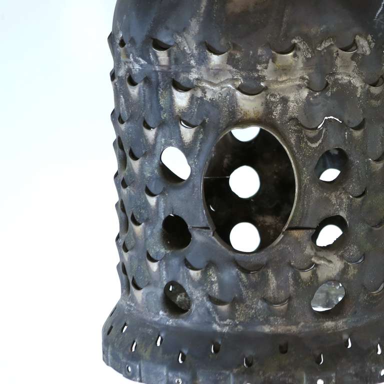 Industrial Design Lamp. Made By An Exhaust System From A Fokker Aircraft 1940.