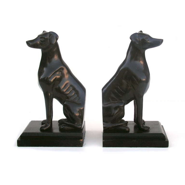 Greyhound Bookends, Art Nouveau 1900 - 1920 4