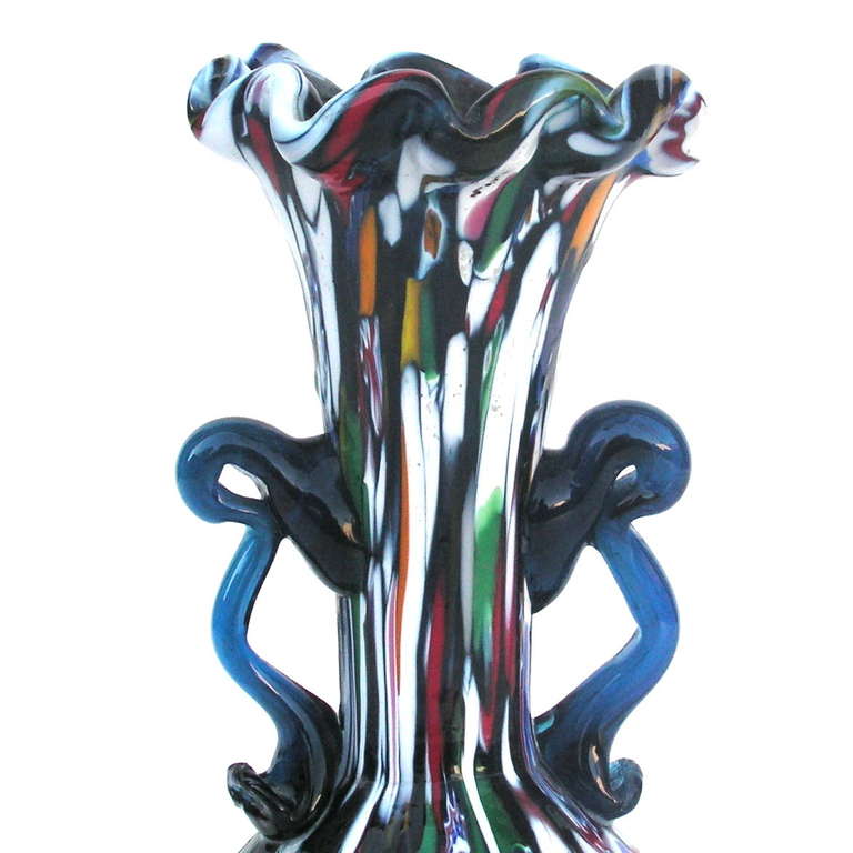 Murano Glass Vase "Millefiori" by Fratelli Toso, Italy 1930 - 1950
