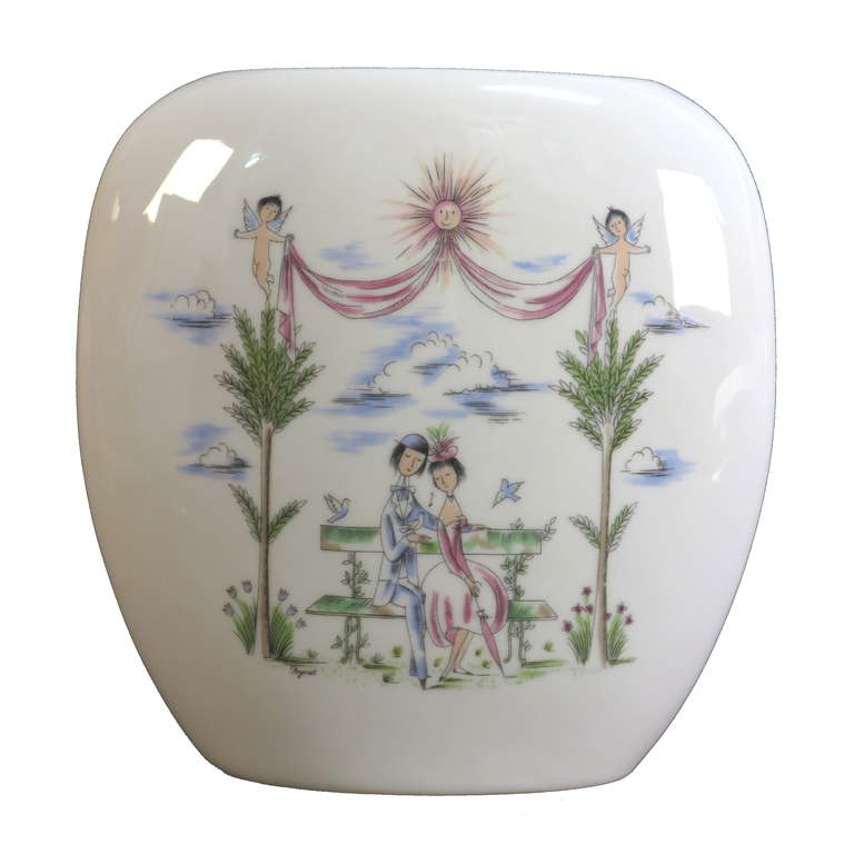 Porcelain Vase from Rosenthal by Raymond Peynet, 1955-1960