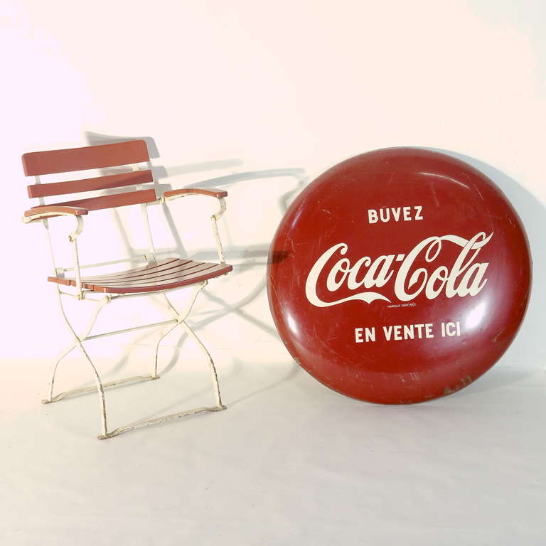 French Big Advertising Coca - Cola Bottom. 1950 - 1955 For Sale