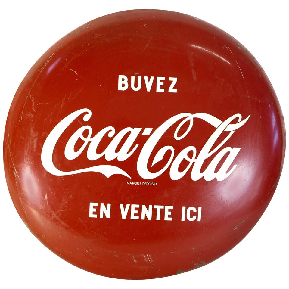 Big Advertising Coca - Cola Bottom. 1950 - 1955 For Sale