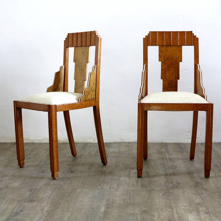 Set of Six Art Deco Chairs, 1930-1935