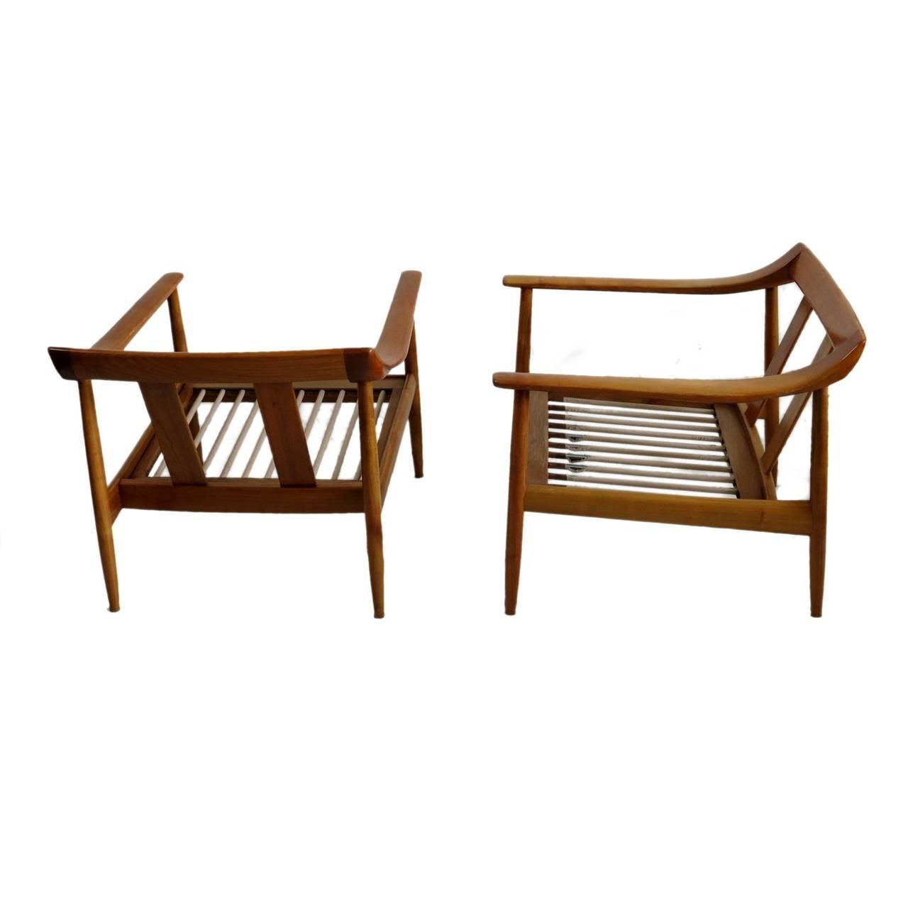 Wood Set of Two Armchairs Antimott by Wilhelm Knoll, 1950-1960 For Sale
