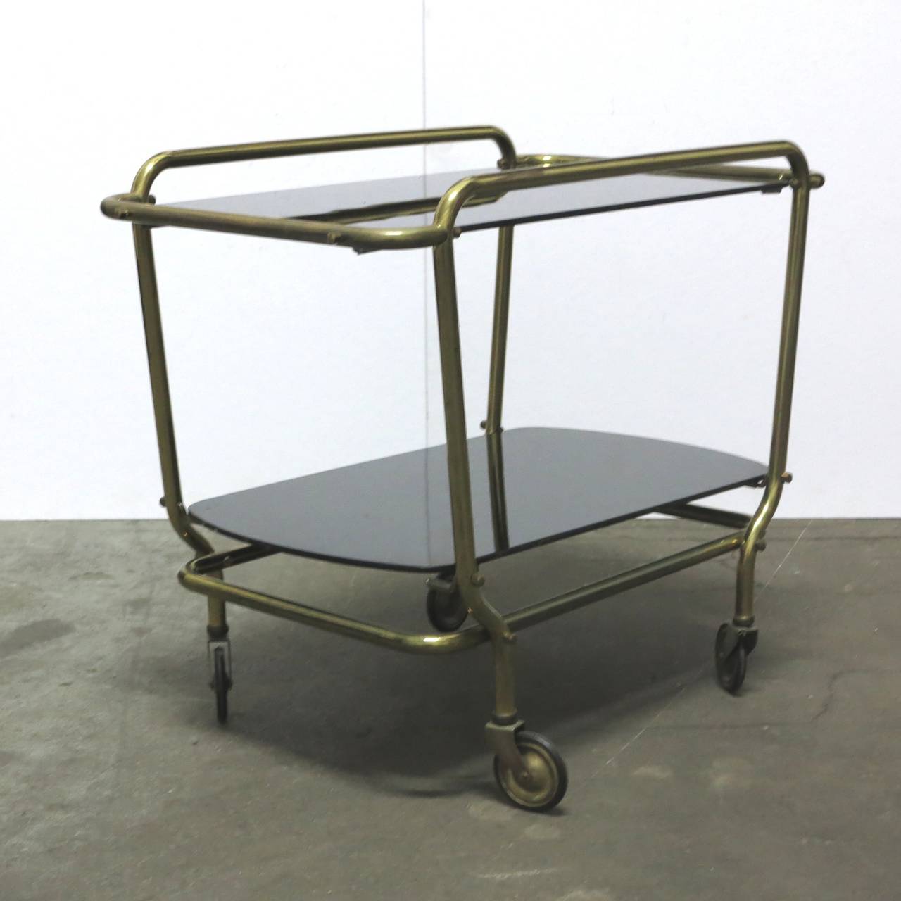 Mid-20th Century Elegant Vintage Serving Trolley O Bar Cart, Germany, 1950-1955 For Sale