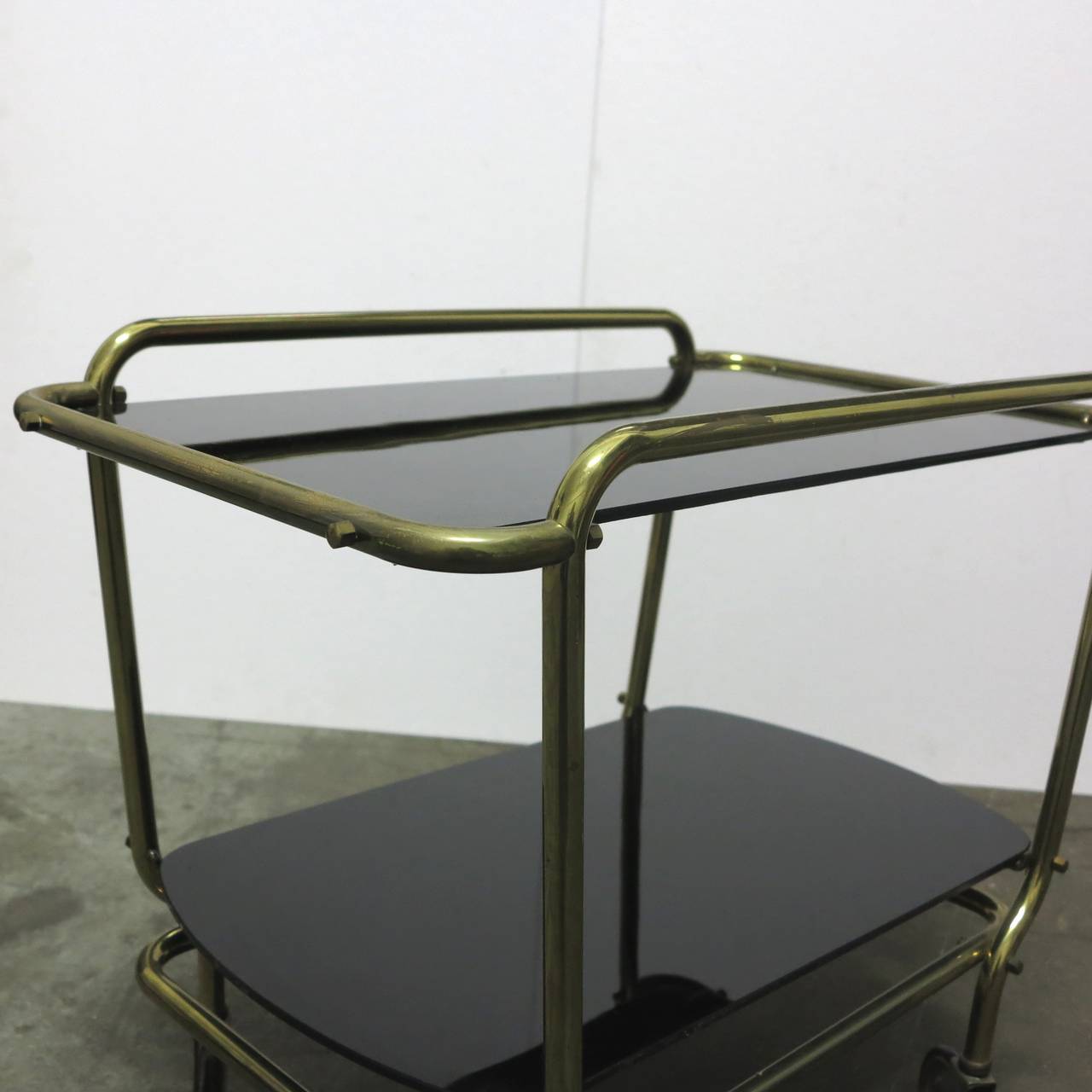 Elegant Vintage Serving Trolley O Bar Cart, Germany, 1950-1955 For Sale 3