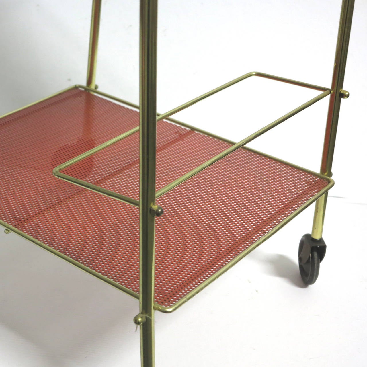 Serving Trolley with Trays in the Style of Mathieu Mathegot, 1950-1955 For Sale 1