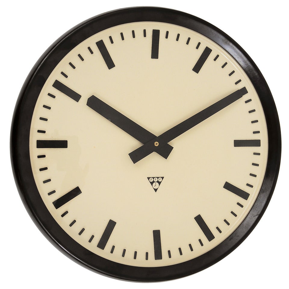 Very Big Bakelite Industrial Train Station Wall Clock