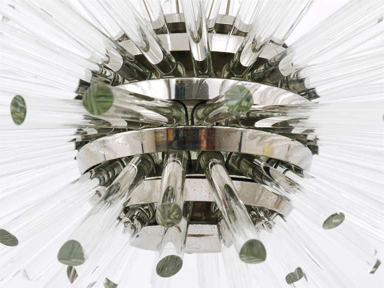 Mid-Century Modern Bakalowits Miracle Sputnik Chandelier with Crystal Glass Rods from the 1960s Mirakel