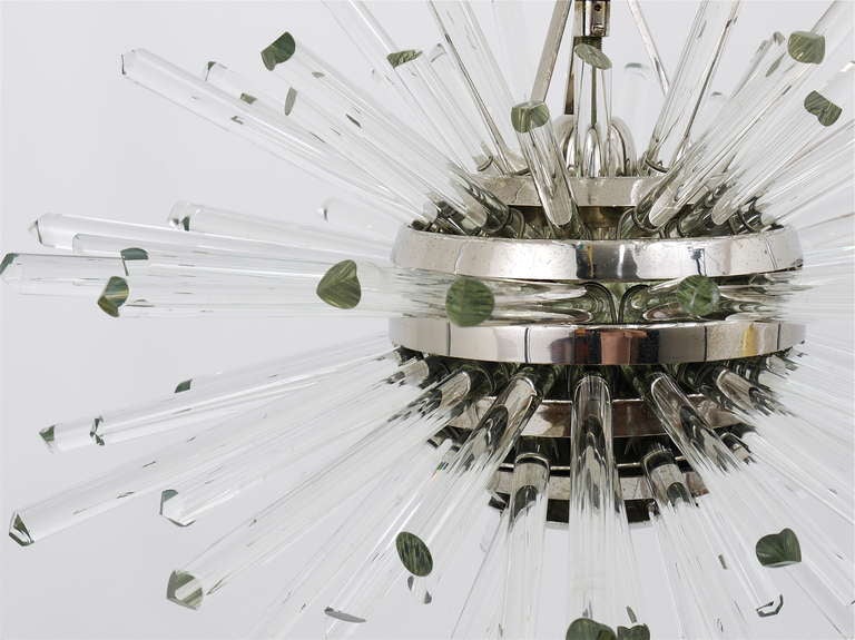20th Century Bakalowits Miracle Sputnik Chandelier with Crystal Glass Rods from the 1960s Mirakel