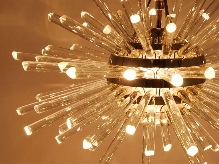 Bakalowits Miracle Sputnik Chandelier with Crystal Glass Rods from the 1960s Mirakel 3