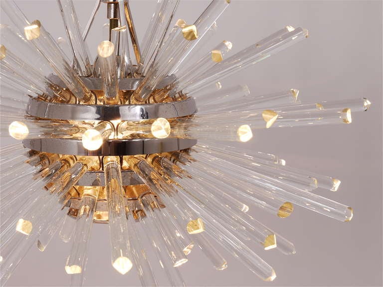 Bakalowits Miracle Sputnik Chandelier with Crystal Glass Rods from the 1960s Mirakel 4