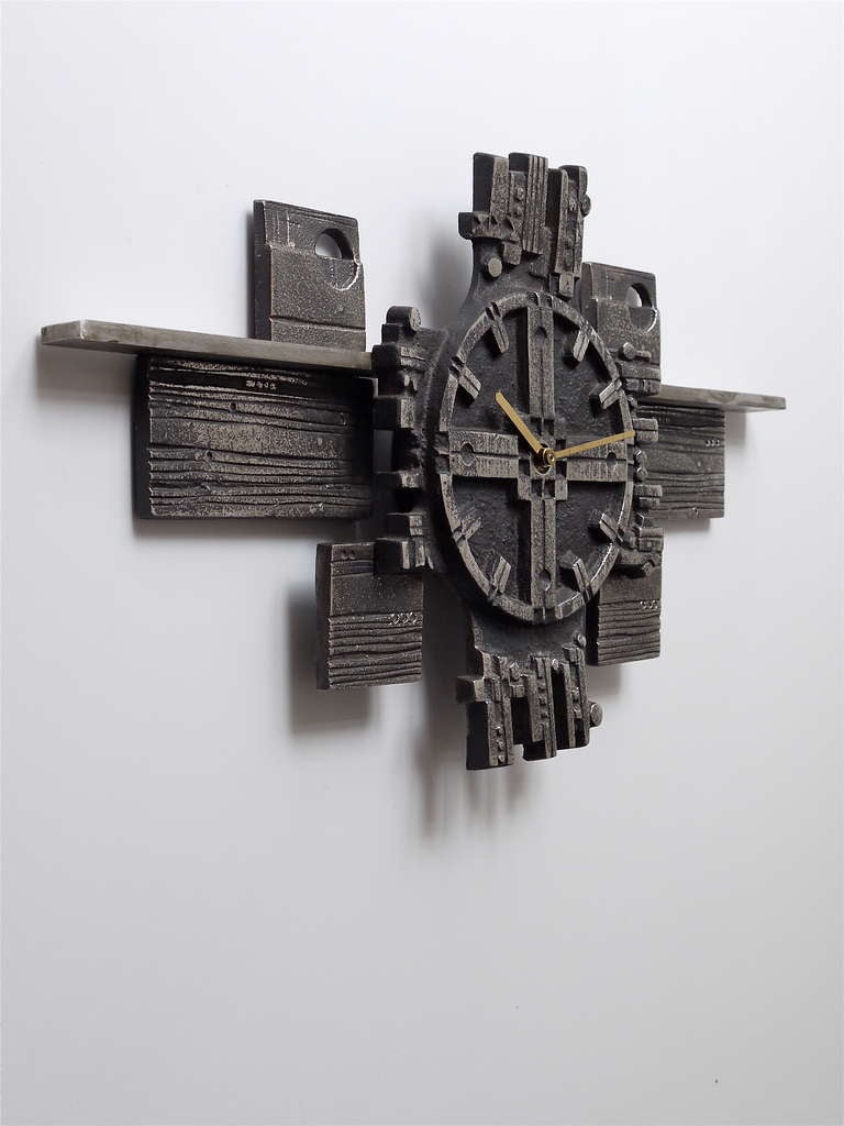 brutalist clock