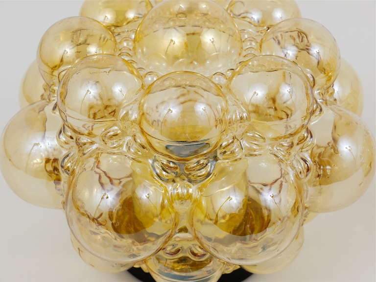 German Pair Helena Tynell Bubble Glass Wall Lamps Sconces Flush Mounts from the 1960s